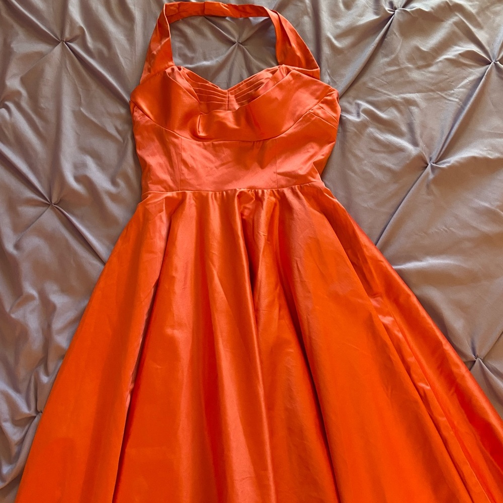 Trashy diva coral orange dress